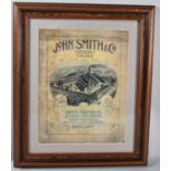 A Framed Catalogue Cover For John Smith & Co., Brass Founders, Derby and Burton-on-Trent, 27x21cm