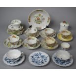 A Collection of 19th Century and Later Teacups and Saucers to Comprise Meissen Teacups and