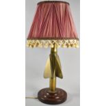A Novelty Brass Table Lamp Formed from a Ship's Log or Similar, stamped T Walker & Son Ltd