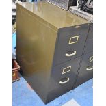 A Vintage Metal Two Drawer Filing Cabinet by Art Metal, 37cm x 62cm x 78cm high