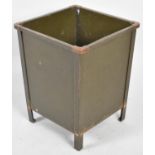 A Square Tapering Vintage Waste Paper Bin, 32cm Square and 41cm Square