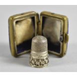 A 19th Century Cased White Metal Thimble