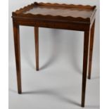 A Late 19th/Early 20th Century Mahogany Galleried Rectangular Occasional Table, 41cm wide