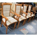 A Set of Four Modern Upholstered Side Armchairs