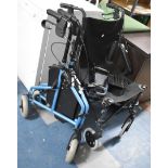 A Folding Wheelchair and Invalid Walker