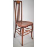 An Inlaid Mahogany Arts and Crafts Side Chair by Liberty of London, with Label