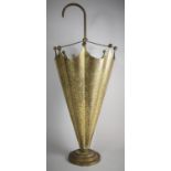 A Novelty Brass Stick Stand in the Form of an Umbrella, 73cm high