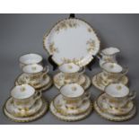 A Royal Albert Antoinette Pattern Teaset to Comprise Six Cups, Sugar Bowl, Milk Six Saucers, Six