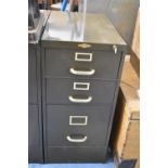 A Vintage Metal Three Drawer Filing Cabinet by Art Metal, 37cm x 62cm x 78cm high