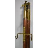 A Brass Mounted Mid 20th Century Christian Procession Pole with Crucifix Mount