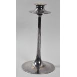 An Arts and Crafts Silver Plated Candle Stick by Dryad Lester c.1915, with Impressed Marks to