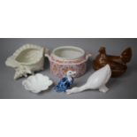 A Collection of Various Ceramics to Include Treacle Glazed Portmeirion Egg Crock, Large Ceramic