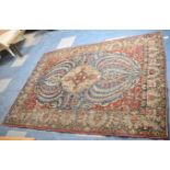 An Antique Hand Knotted Persian Tabriz Pattern Rug, 190x138cm