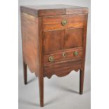 An Early Mid 19th Century Mahogany Gentleman's Washstand with Hinged Top Opening to Reveal Cut Out