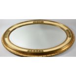 A Gilt Framed Oval Wall Mirror, 85x66cm