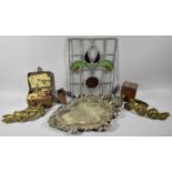 A Collection of Sundries to Include Ormolu Oak Leaf and Acorn Gilt Metal Tiebacks, Swedish Camping
