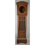 An Early 20th Century Oak Longcase Clock Case, Glazed Pendulum Door, 172cm high