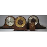 Two Mantle Clocks and a Westminster Chime Mantle Clock, All For Restoration Together with a Small