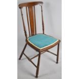 An Edwardian Inlaid Mahogany Side Chair