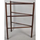 An Edwardian Mahogany Two Section Folding Towel Rail