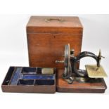 A 19th Century Mahogany Cased American 'C' Frame Sewing Machine by Willcox & Gibbs, Original Case