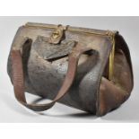 An Edwardian Ladies Crocodile Skin Handbag, 31cm Wide