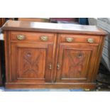 An Edwardian Mahogany Sideboard Base with Two Short Drawers Over Cupboards, 137cm wide