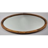 A Mid 20th Century Oval Framed Wall Mirror, 69x46cm