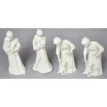A Collection of Four Royal Worcester Creamware Figures, Once Upon a Time, First Steps x 2 and