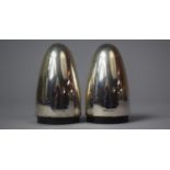 A Silver Two Piece Cruet, Each Element, 7cm high