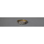 A Vintage Three Stone Diamond Ring on 18ct Shank, Size M