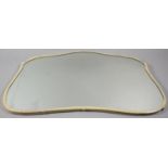 A Vintage Wall Mirror with Painted Frame, 65x38cm
