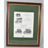 A Framed Reprinted GBN Advertisement for Clockwork Toys, 26x20cm