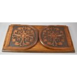 A Late Victorian Carved Book Rest with Hinged Arched End Panels, 51cm wide