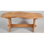 A Mid 20th Century Elm Topped Stool, 100cm wide