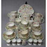 A Minton Haddon Hall Teaset to Comprise Teapot, Smaller Example, Jugs, Seven Cups, Seven Saucers,