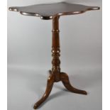 A 19th Century Mahogany Shaped Top Occasional Table on Tripod Support, 69cm high