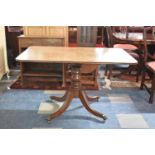 A 19th Century Rectangular Topped Breakfast Table with Ebonised String Inlay to Top and Turned