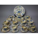 A Masons Regency Pattern Breakfast to Comprise Six Coffee Cans, Four Teacups, Lidded Sugar, Two