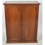 An Edwardian Stained Side Cabinet with Fitted Interior, 61cm wide