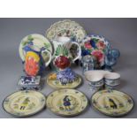 A Collection of Various Continental and Oriental Ceramics to Comprise Lidded Pots, Quimper Ware