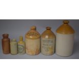 A Collection of Various Stoneware Bottles to Comprise Aiden Bros Botanical Livingston Works,