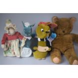 A Collection of Various Soft Toys, Anthropomorphic Doorstops etc