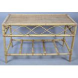 A Bamboo Two Tier Conservatory Coffee Table, 82cm wide