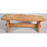 A Mid 20th Century Elm Topped Stool, 94cm wide