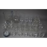A Collection of Various Etched and Cut Glassware to Comprise Champagne Coups etc