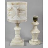 Two Alabaster Table Lamps