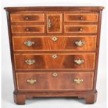 A Mid 20th Century Cabinet in the Form of a 19th Century Crossbanded Mahogany Chest with Brass