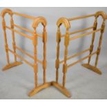 A Pair of Victorian Style Towel Rails, Each 63cm Wide