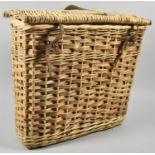 A Vintage Wicker Three Bottle Carrier, 41cm wide and 37cm high
